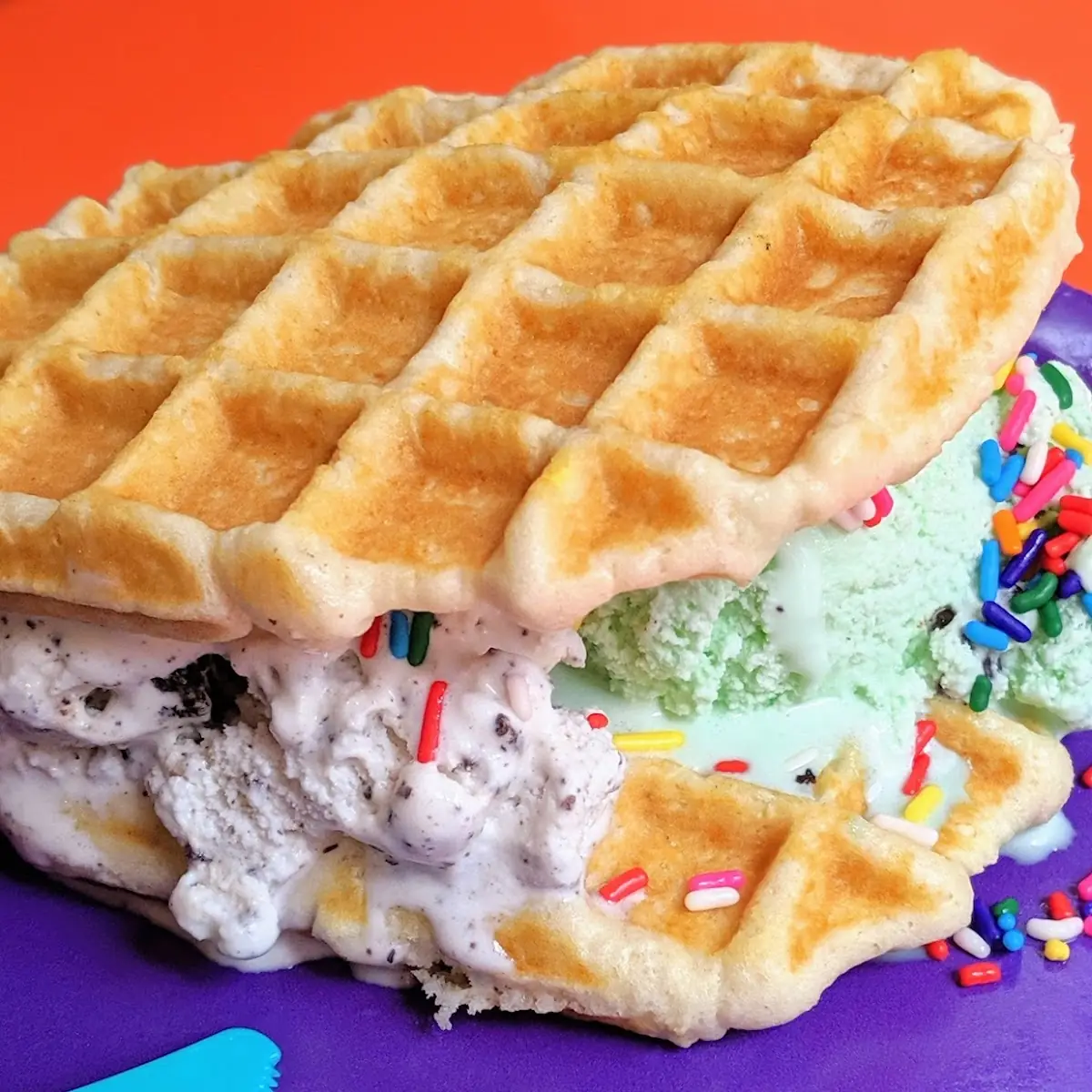 Waffle Ice Cream Sandwich