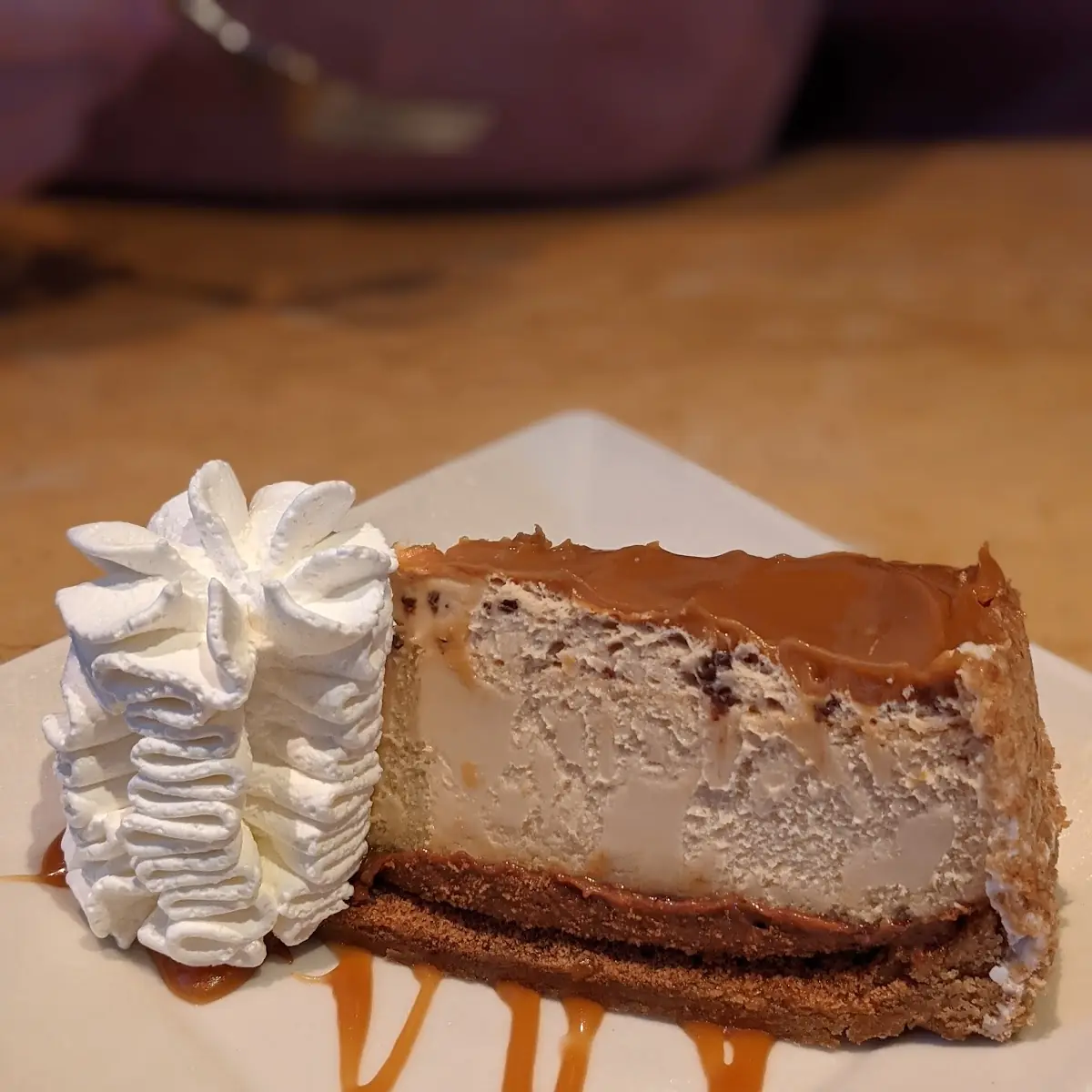 Chocolate Tuxedo Cheesecake Slice