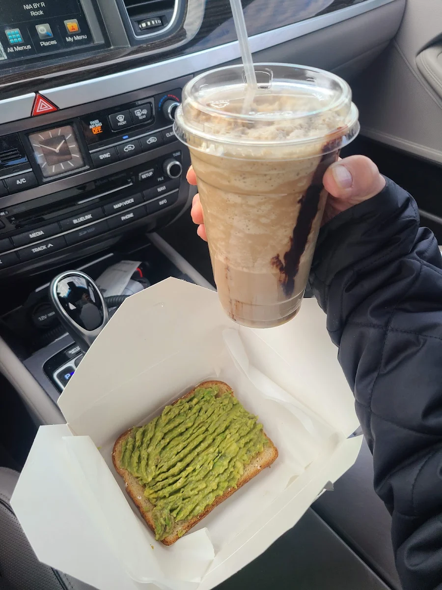 Tux Coffee and Avocado Toast