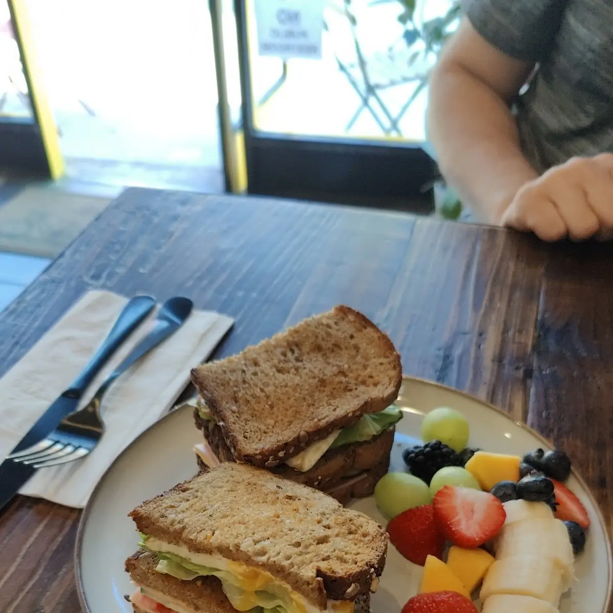 Toasted Sandwich Fruit Plate
