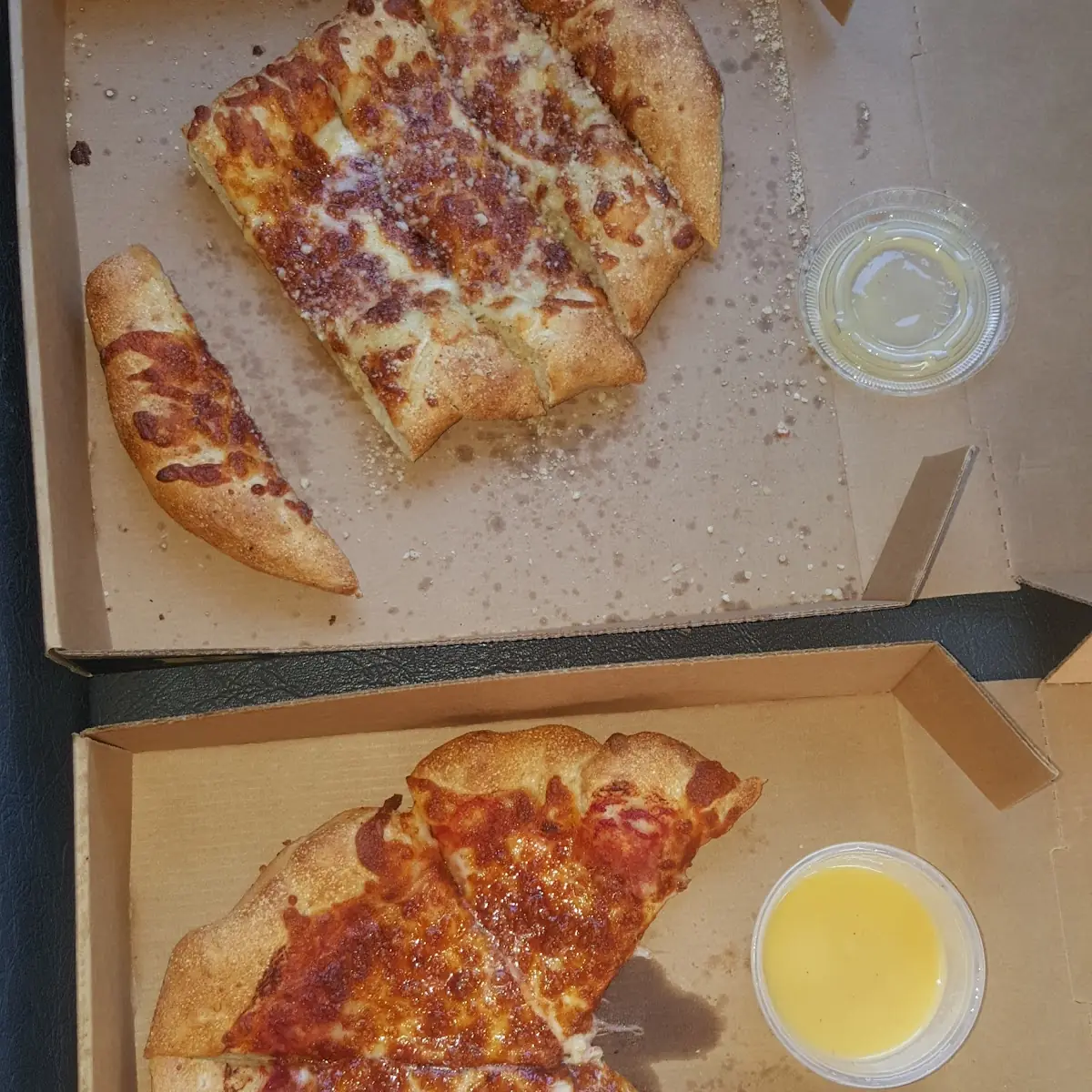 Pizza and Garlic Cheese Bread