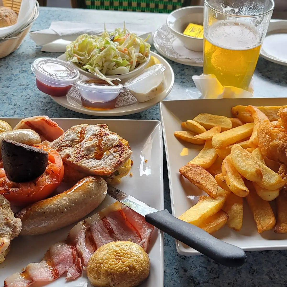 Mixed Grill and Fish and Chips