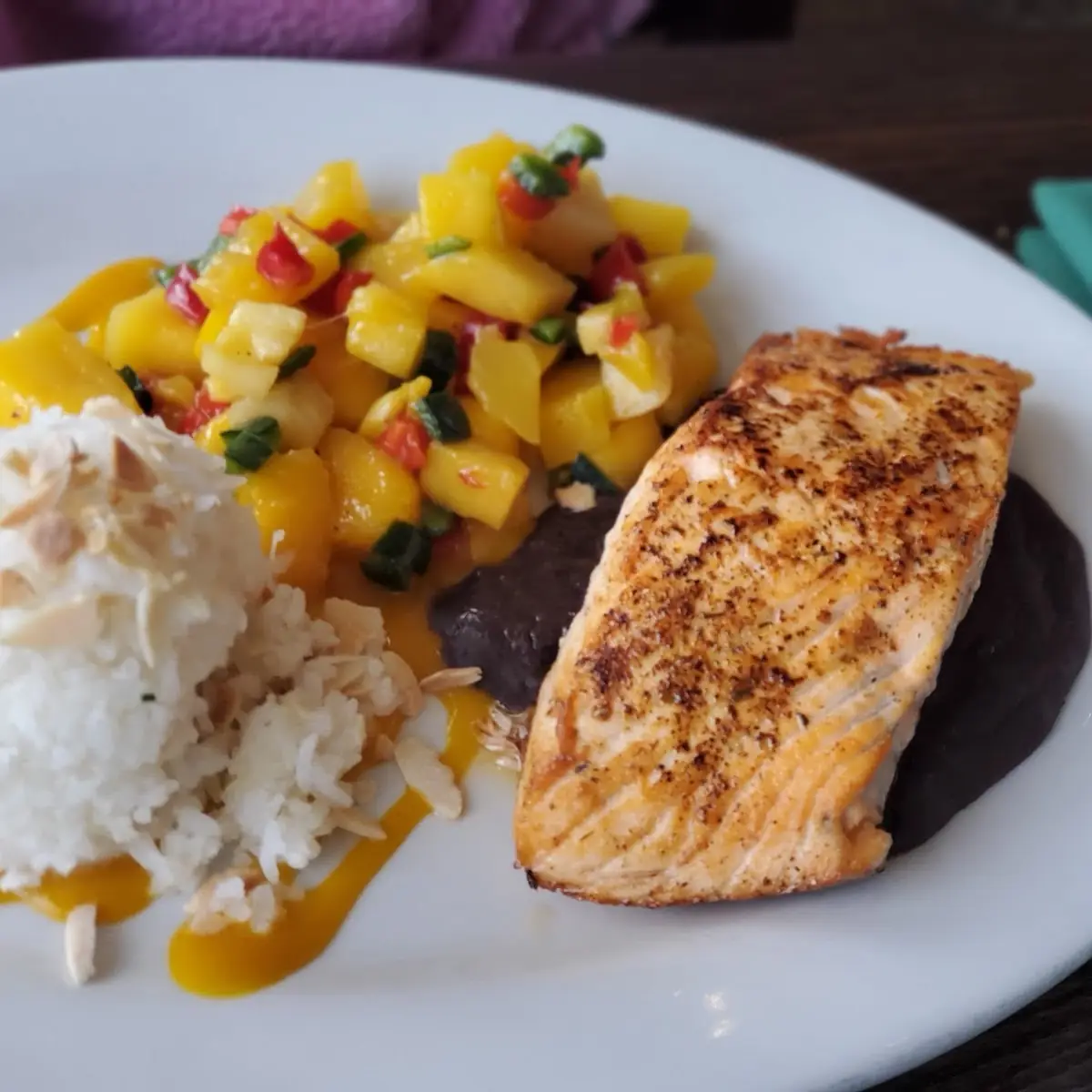 Seared Salmon with Skillet Corn Sauce