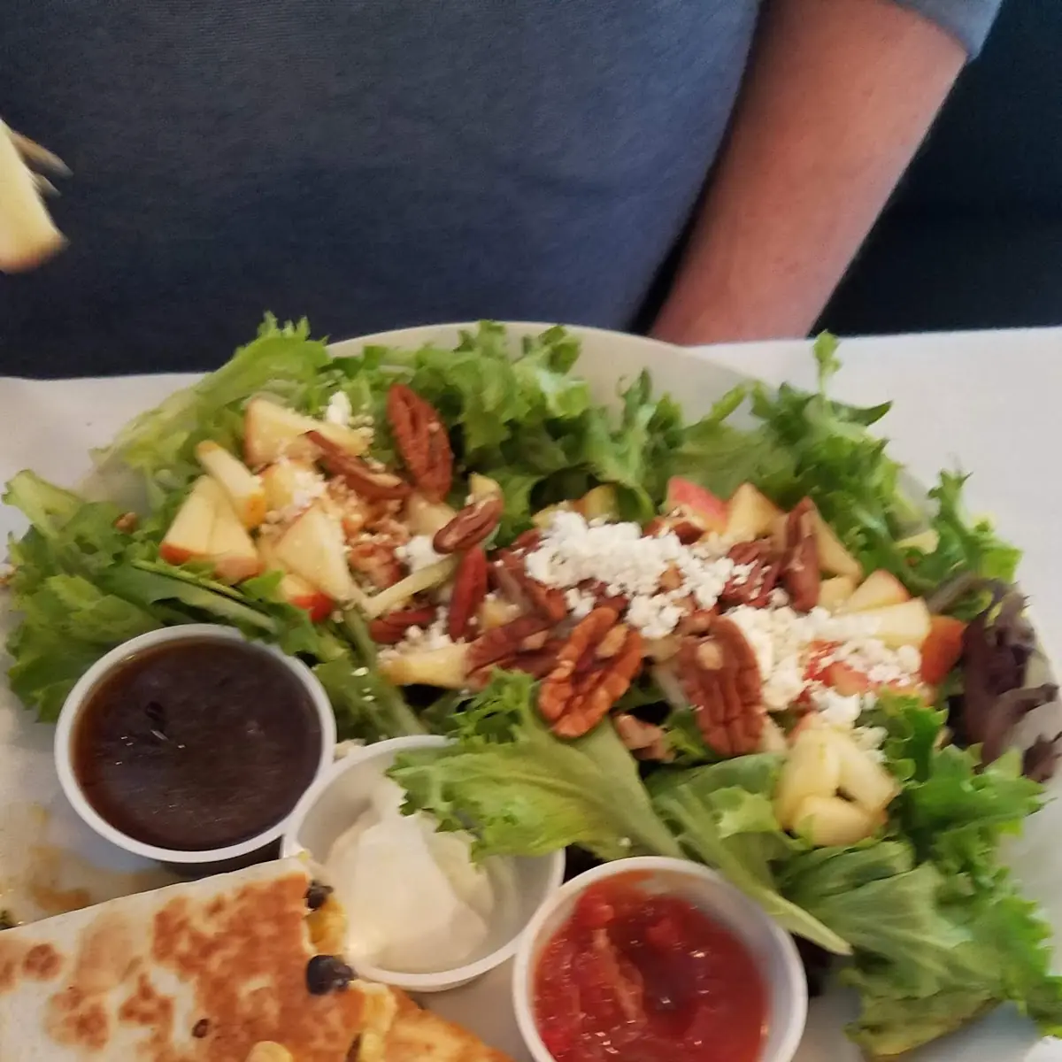 Cheese Quesadilla and Salad