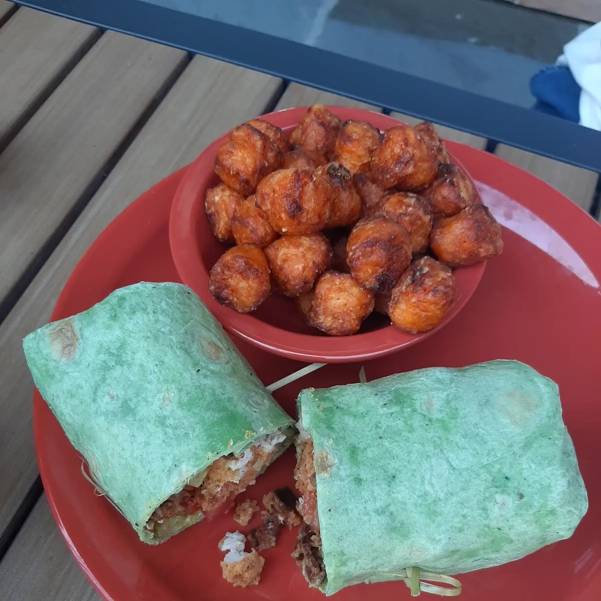 blt Wrap & Sweet Potato Tots