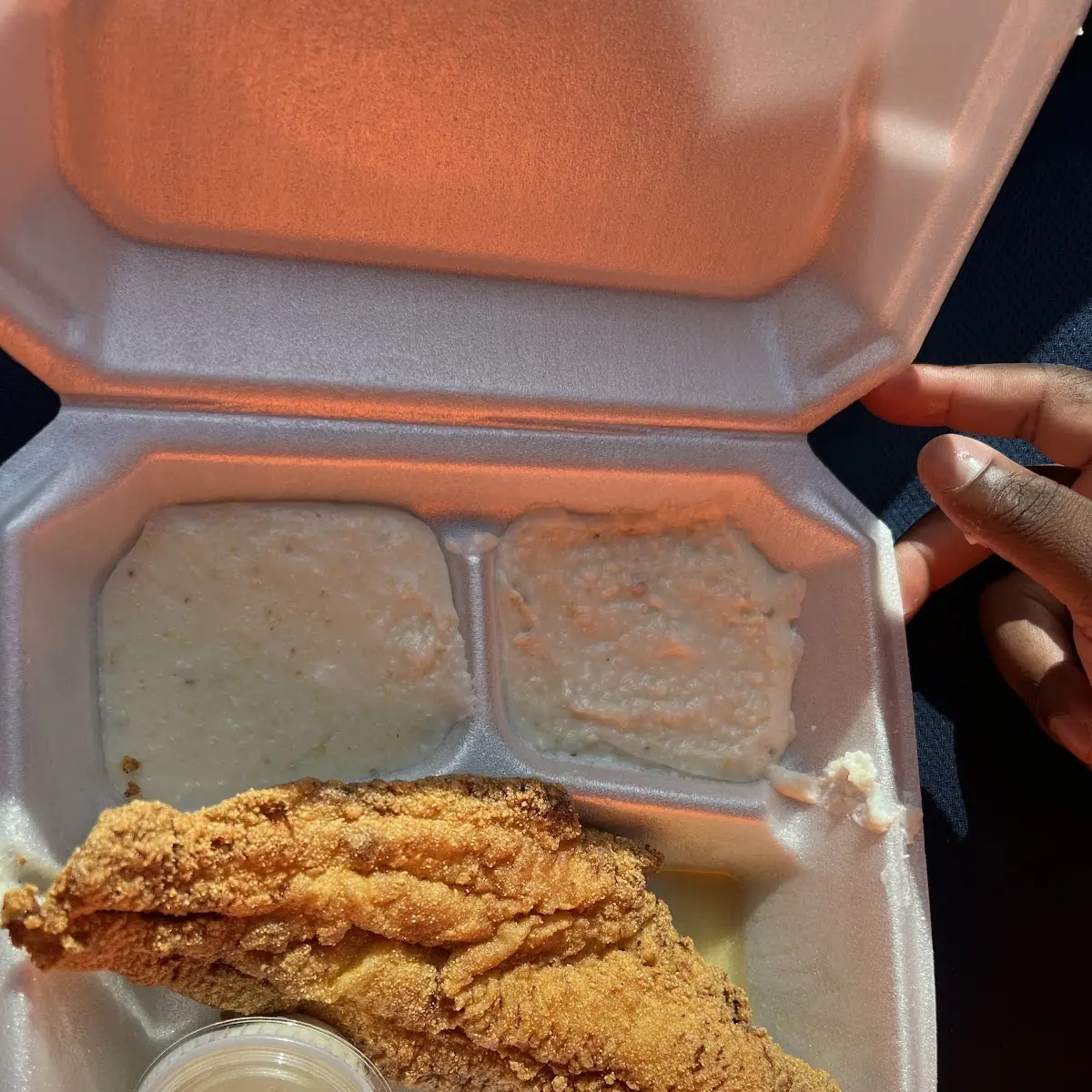Pepper Jack Grits and Catfish