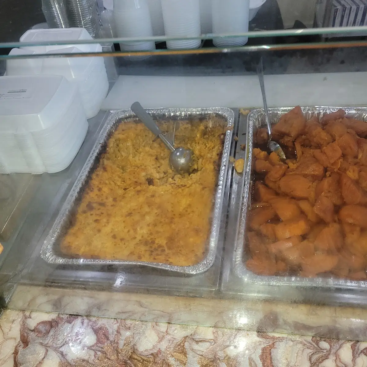 Mac and Cheese and Sweet Potatoes