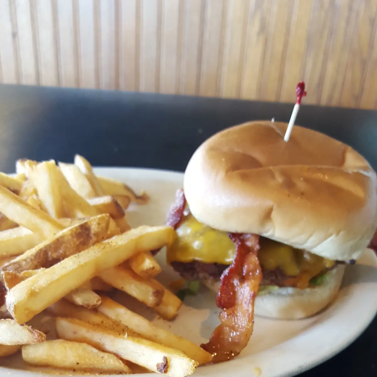 Bacon Cheeseburger and Fries