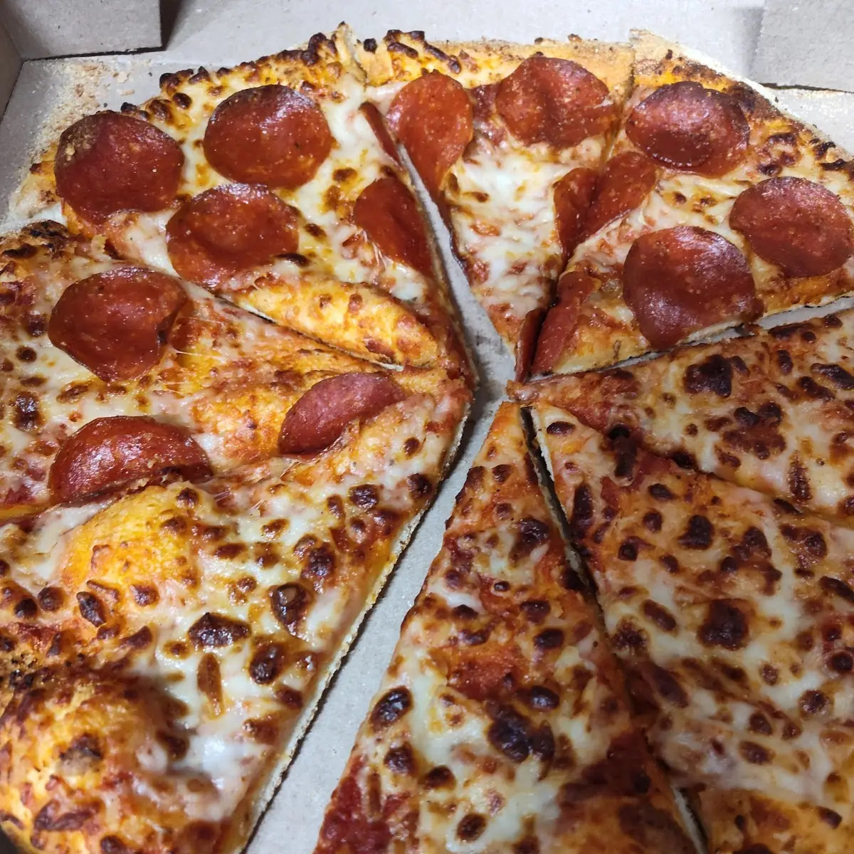 Cheese Pizza in Delivery Box