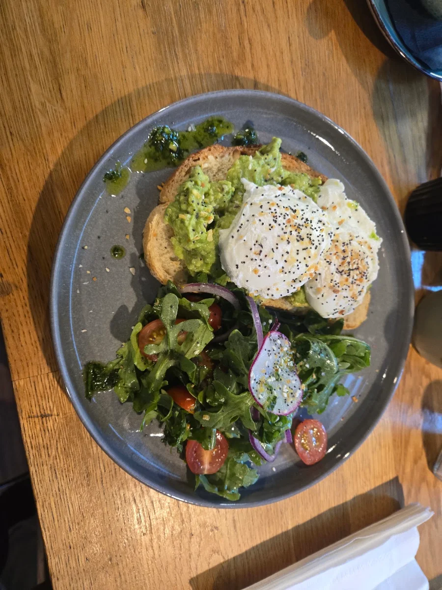 Avocado Toast with Arugula Salad