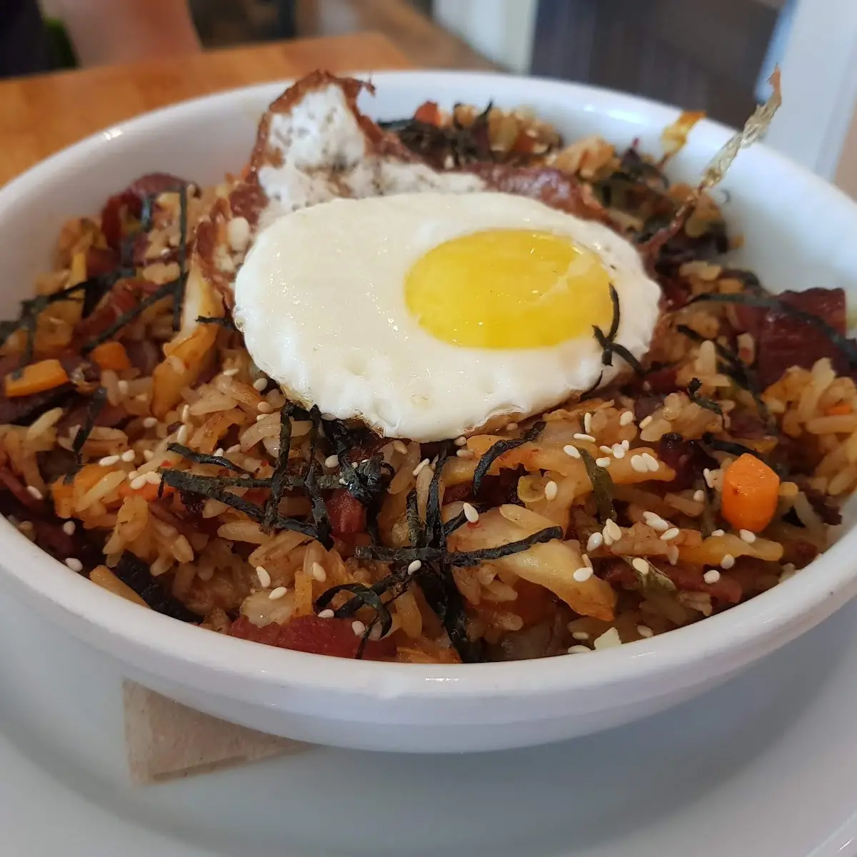 Kimchi and not so Fried Rice Bowl