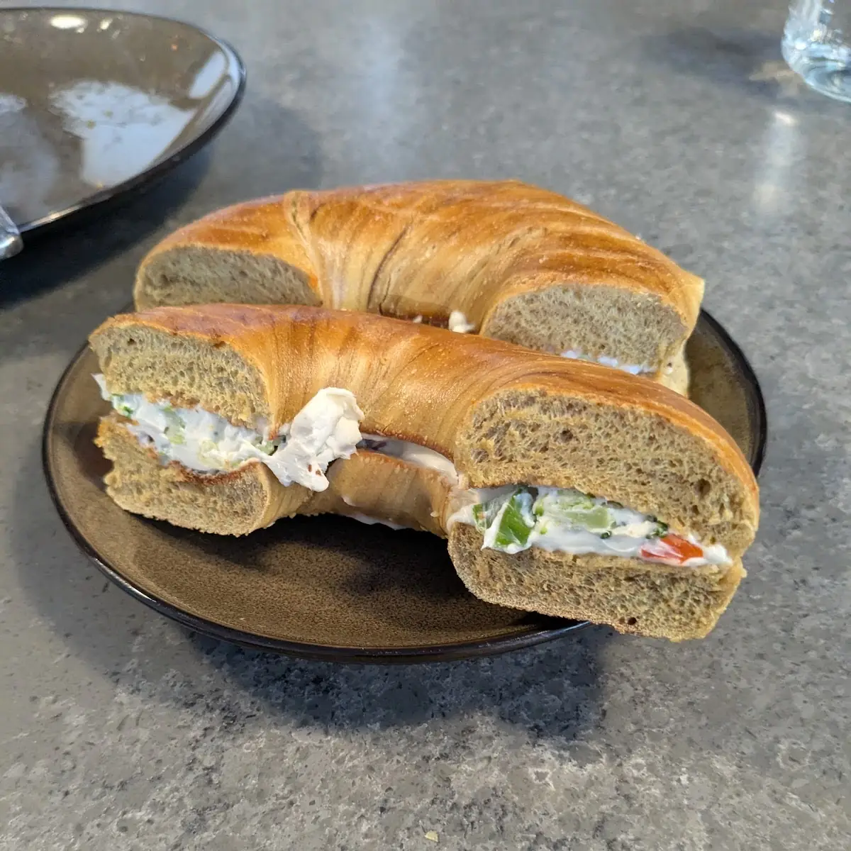 Bagel with Vegetable Cream Cheese
