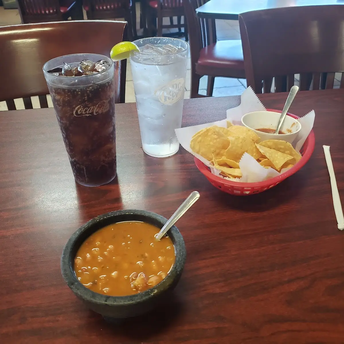 Charro Beans w Chips & Salsa