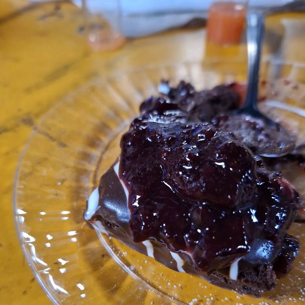 A Snack Cake with Topping not Black Forest Cake