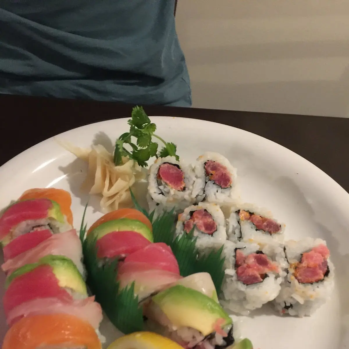 Rainbow Roll and Spicy Tuna Roll