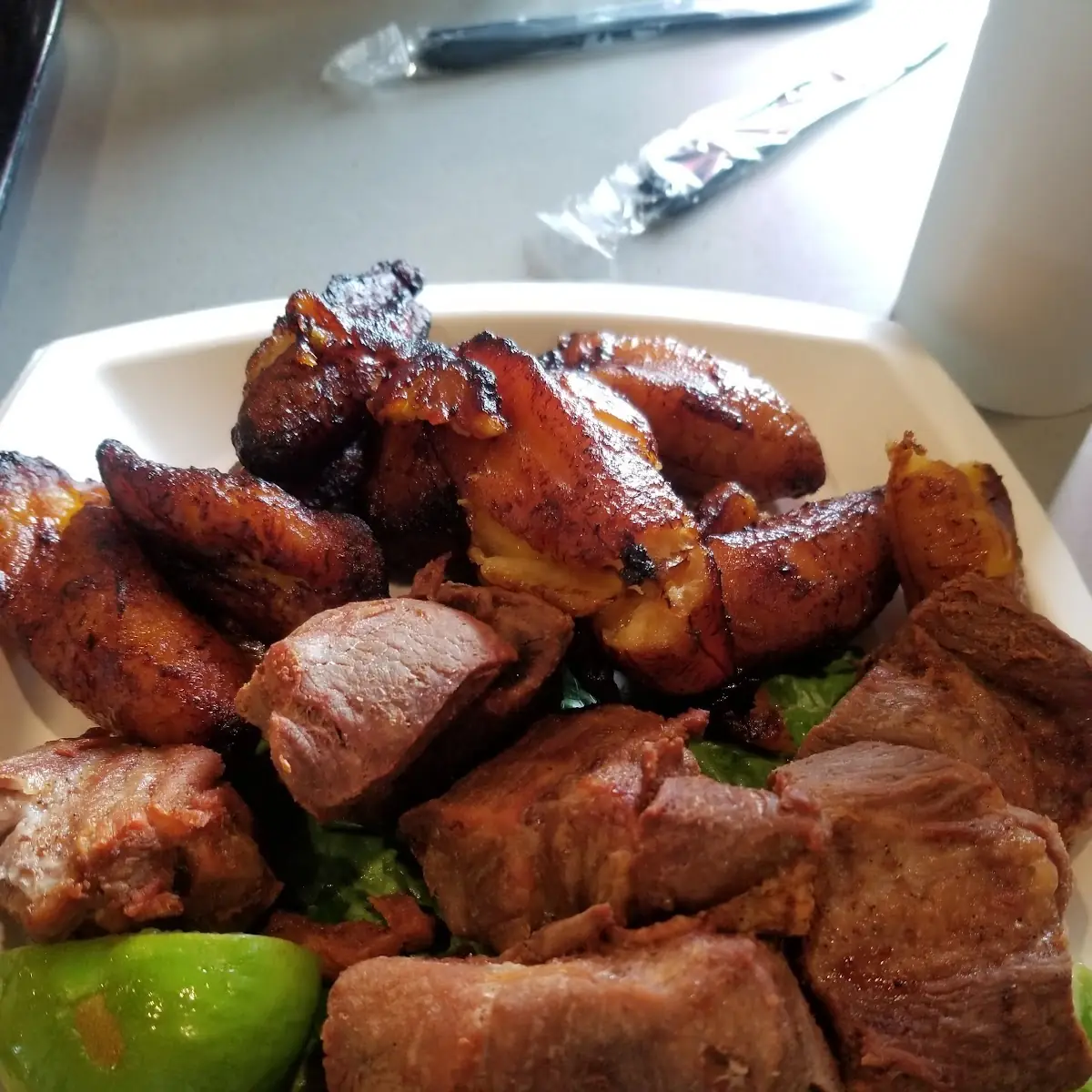 Chicharrones Con Sweet Plantains