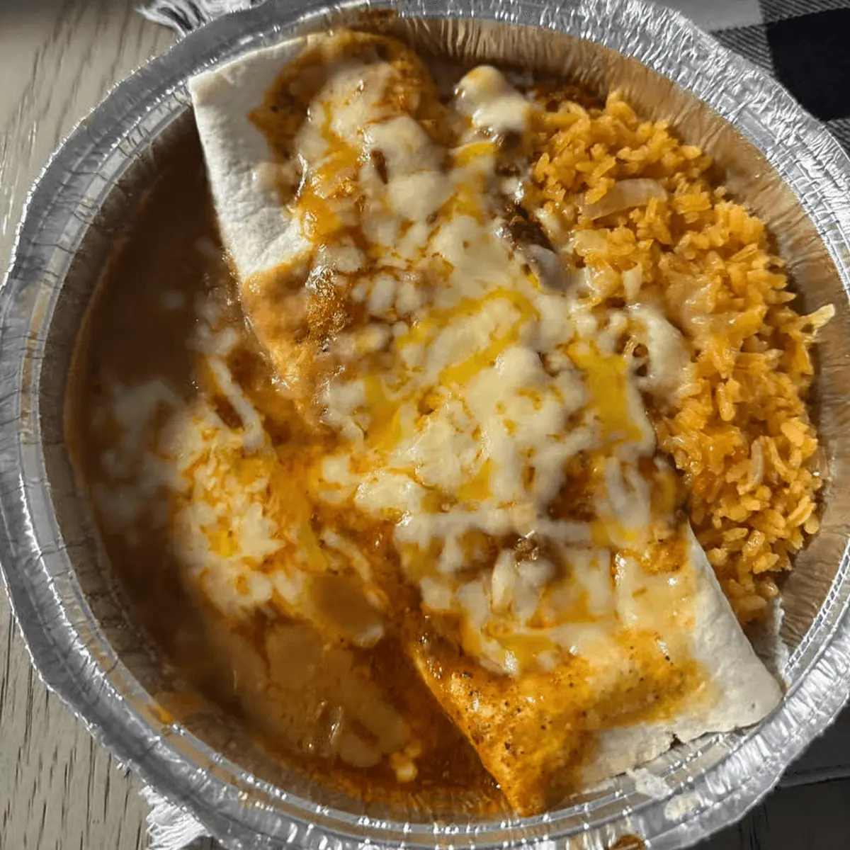 One Beef Taco One Beef Enchilada & One Burrito