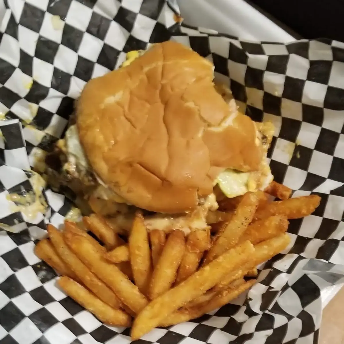 Cheese Burger and Fries