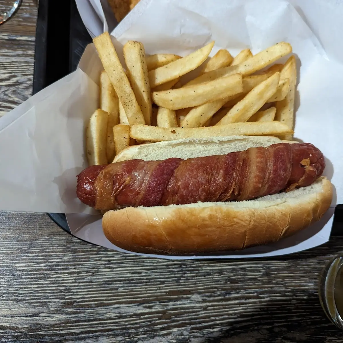 Bacon Wrapped Hotdog