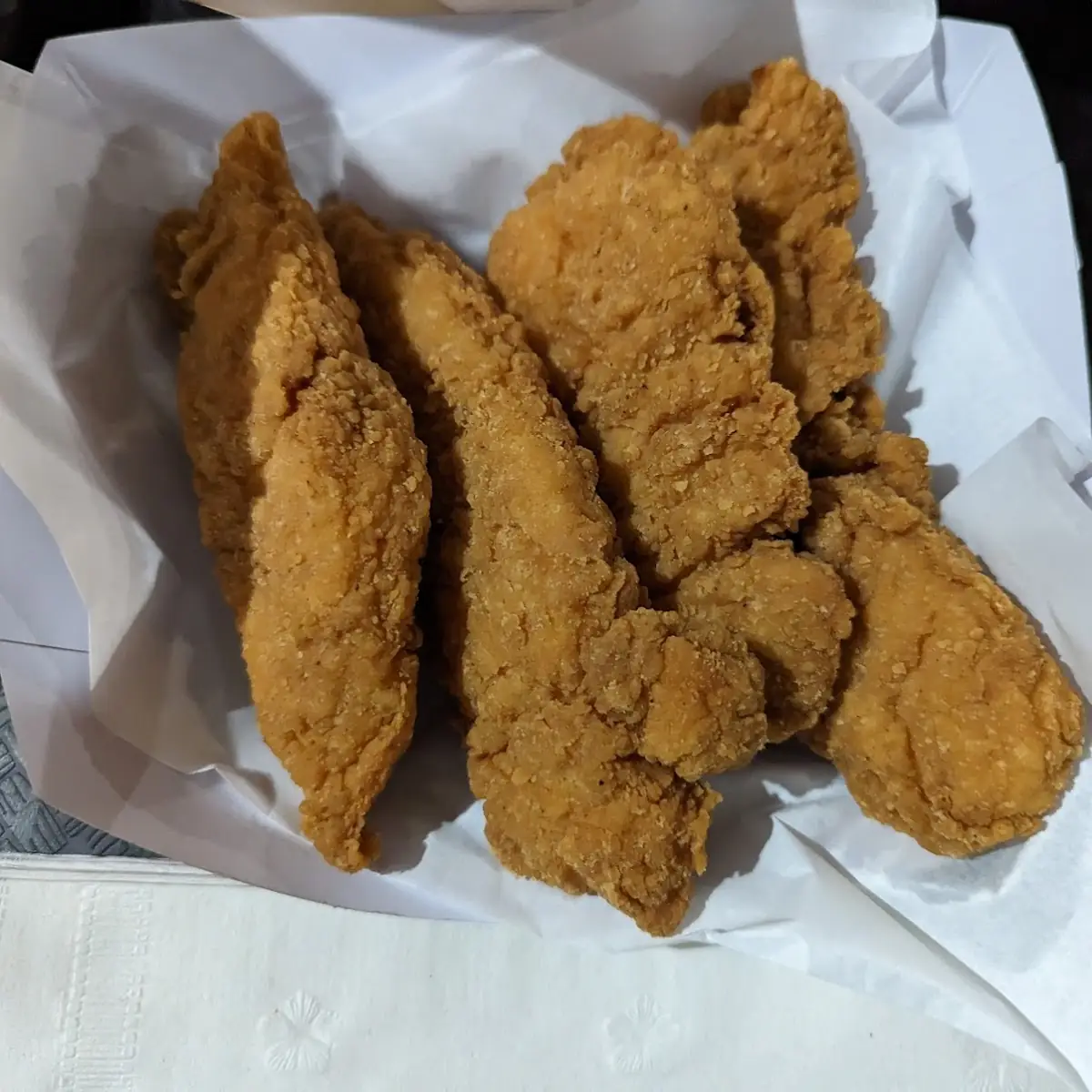 Chicken Tenders with BBQ Sauce Buffalo Toss for an Extra Charge