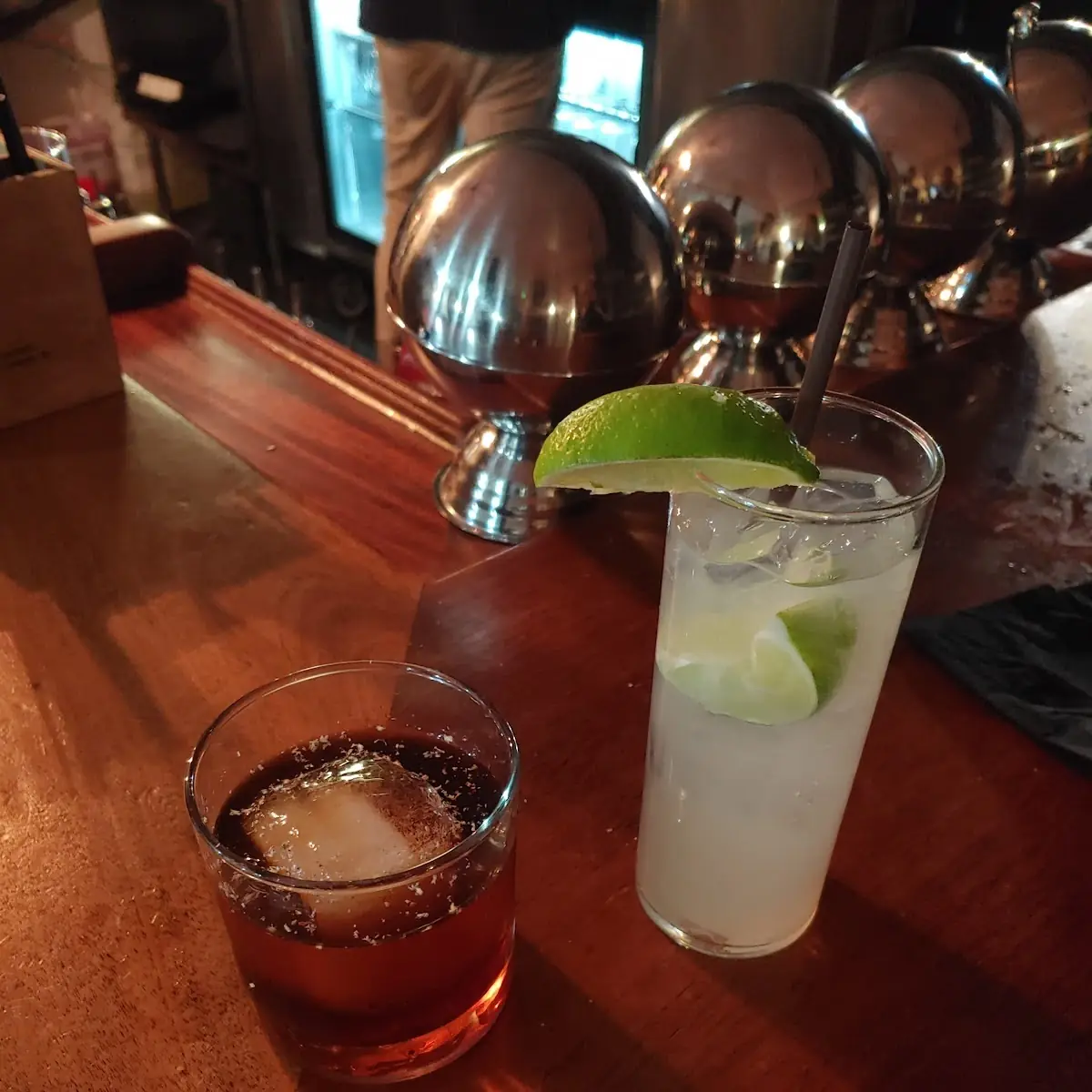 Old Fashion an Vodka Soda