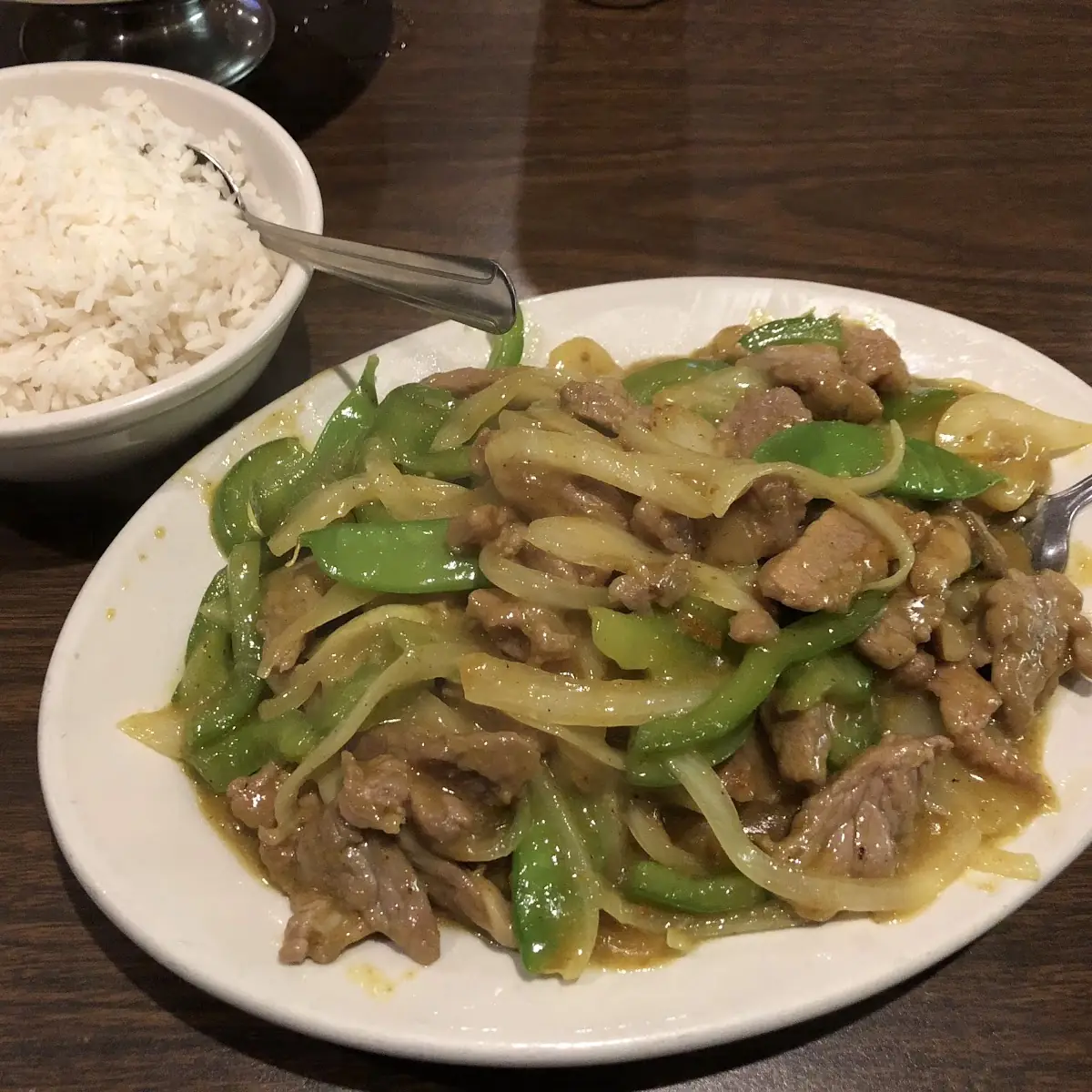 Chicken or Beef with Garlic Sauce