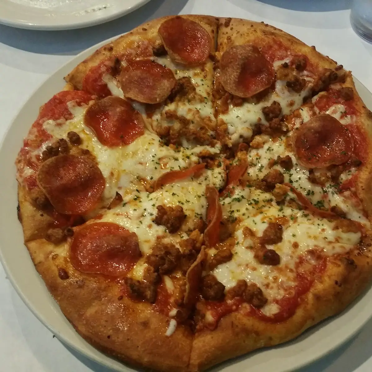 Pepperoni and Sausage Pizza