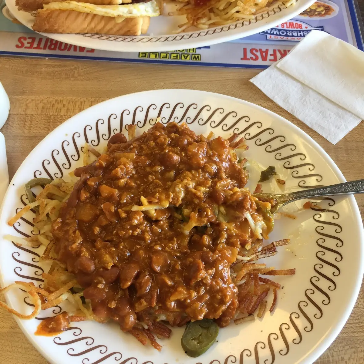 Hash Browns Cheese Jalapeños and Chili
