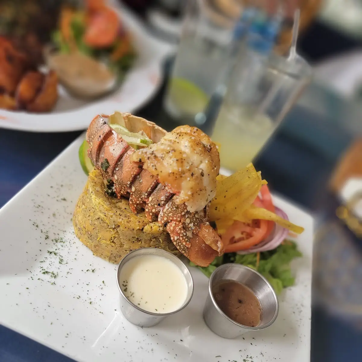 Mofongo and Lobster Tail