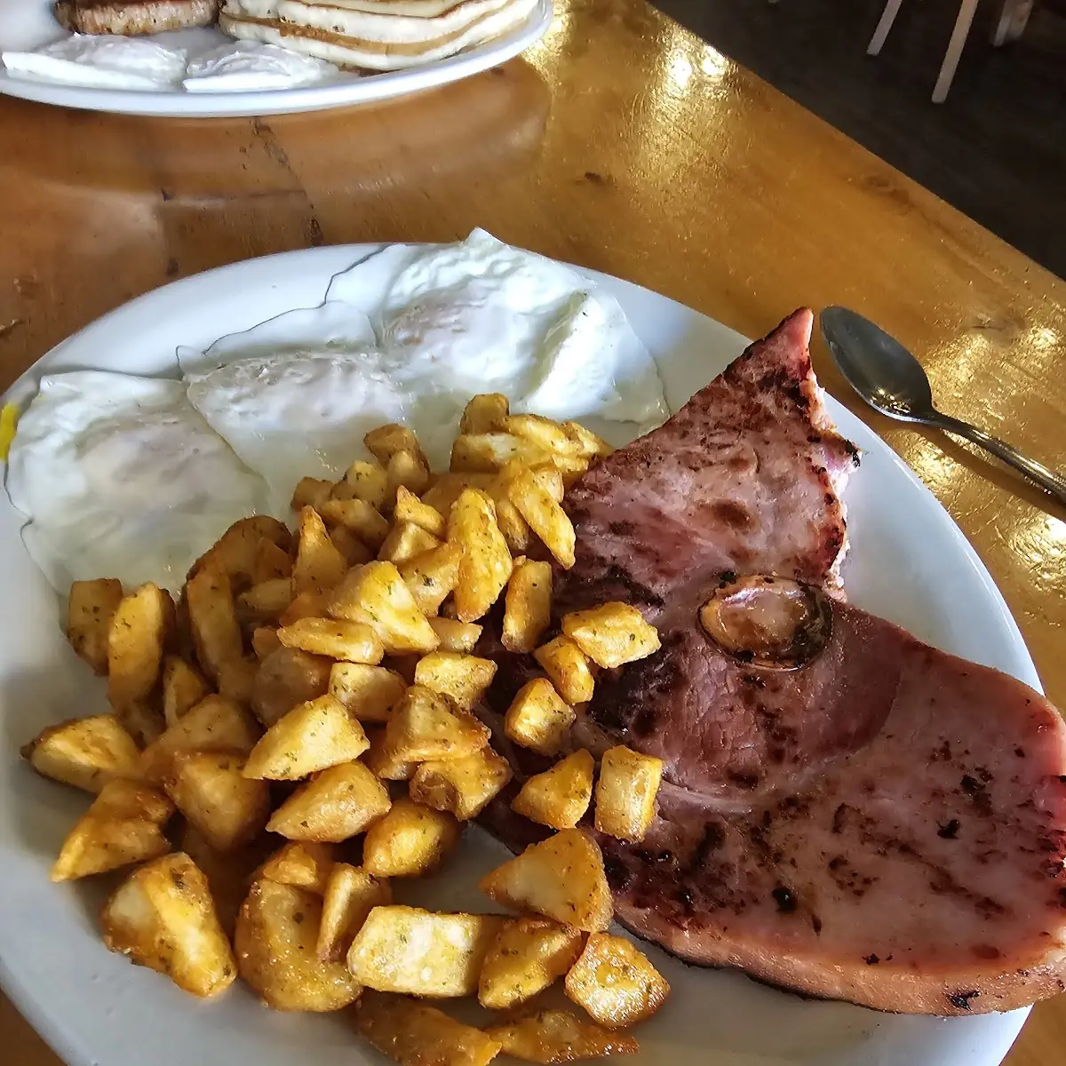 Ham Steak and Eggs