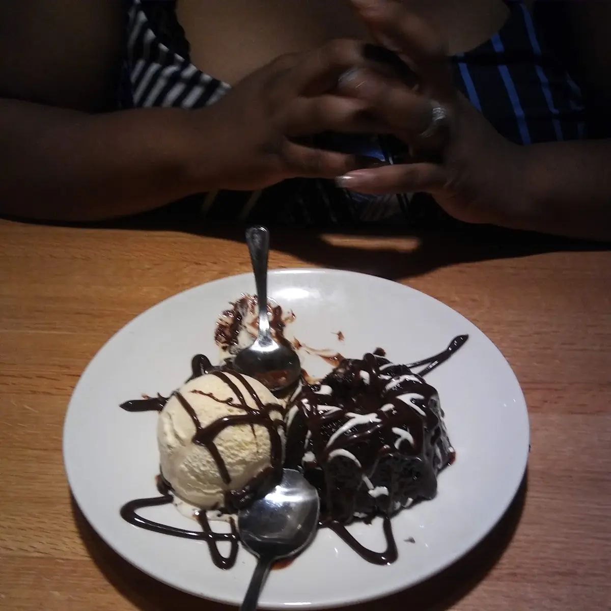 Lava Cake and Vanilla Ice Cream