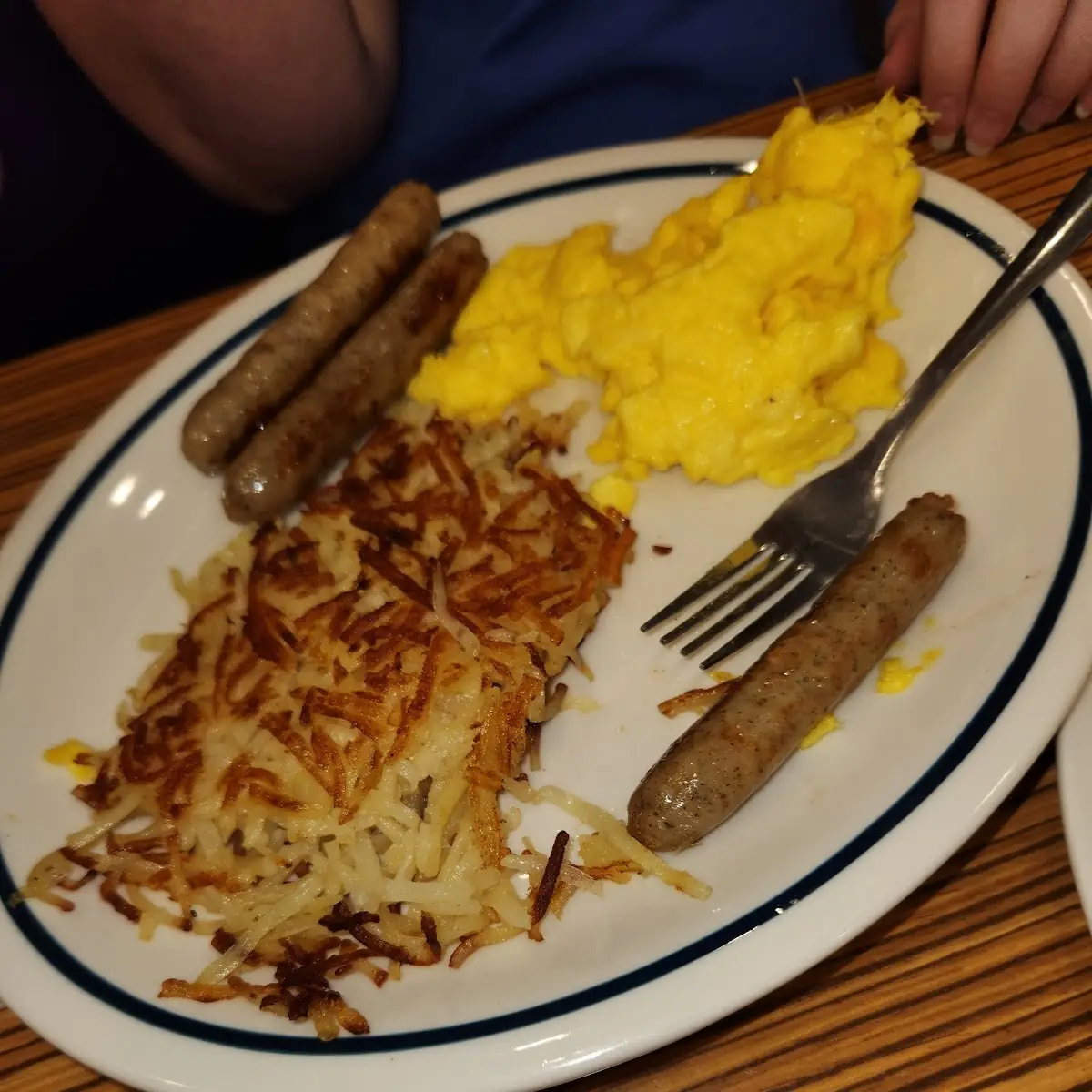 Two Eggs over Easy with Bacon and Hash Browns