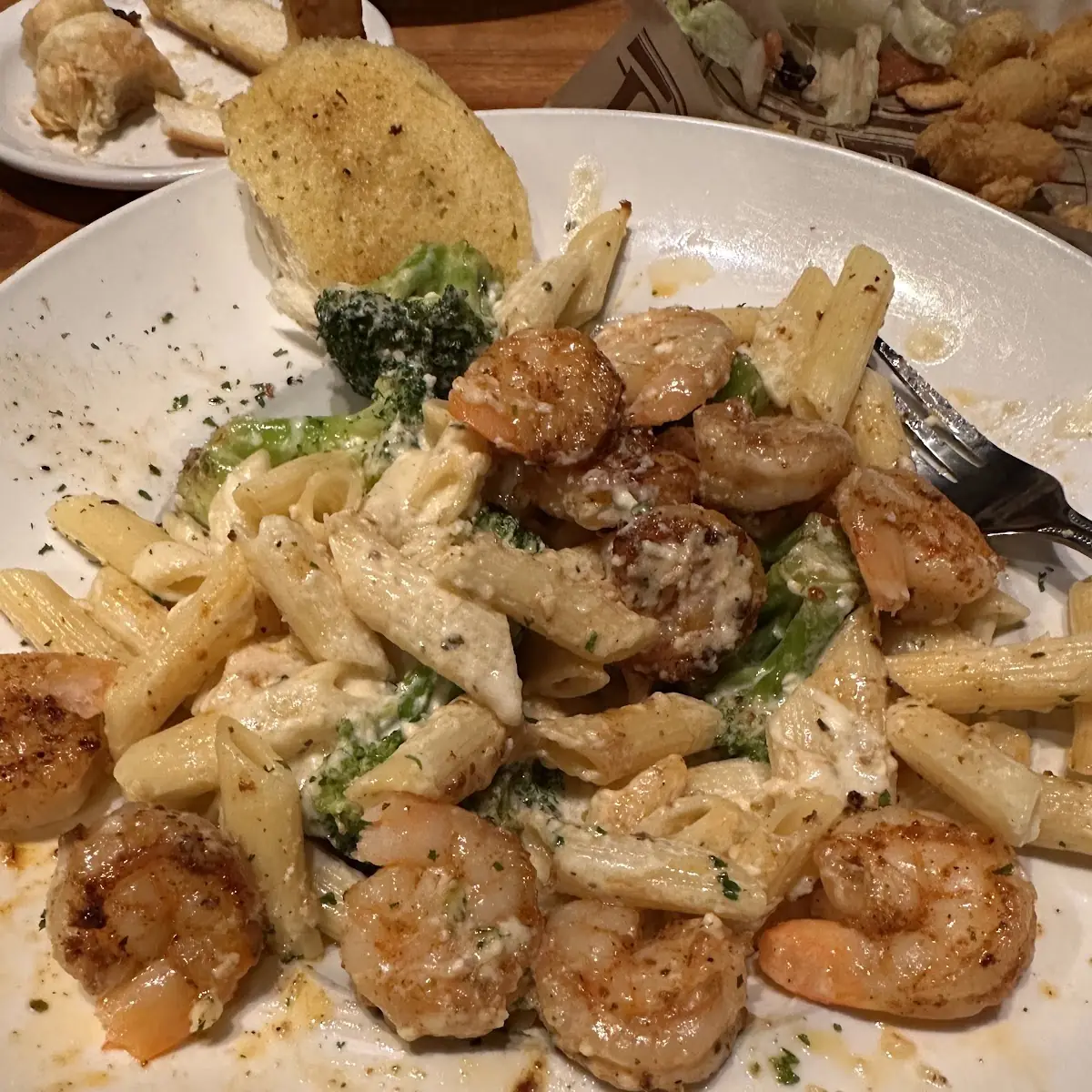 Grilled Shrimp Broccoli Alfredo