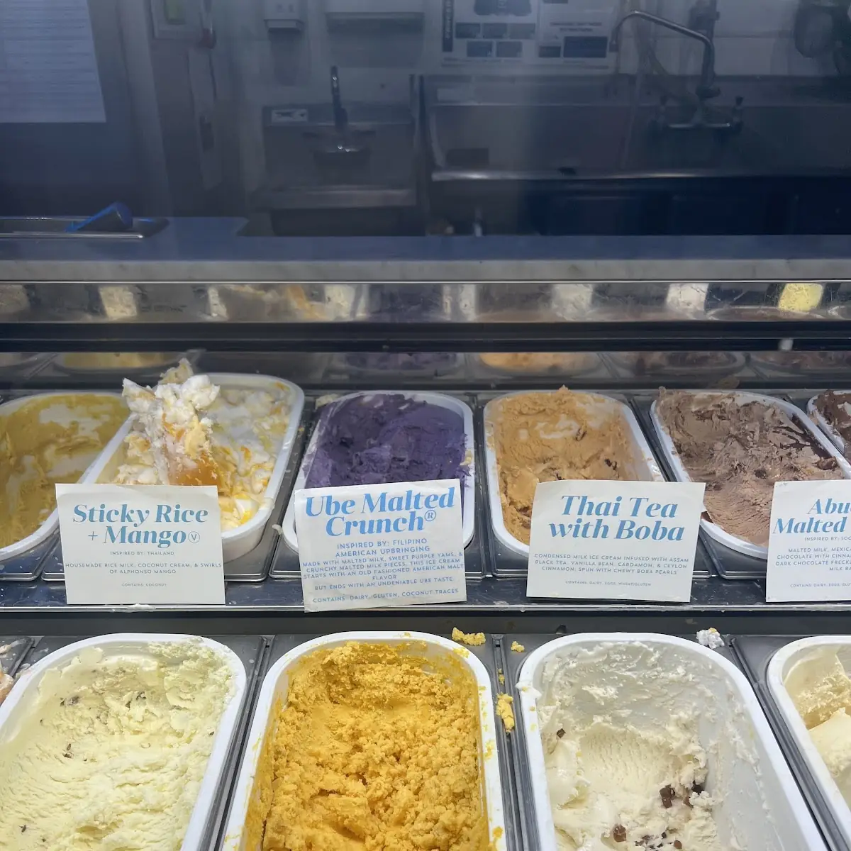 Assorted Artisanal Ice Cream Flavors