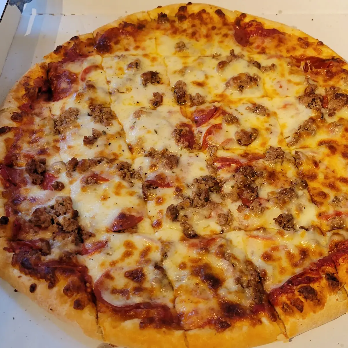 Sausage and Pepperoni Pizza