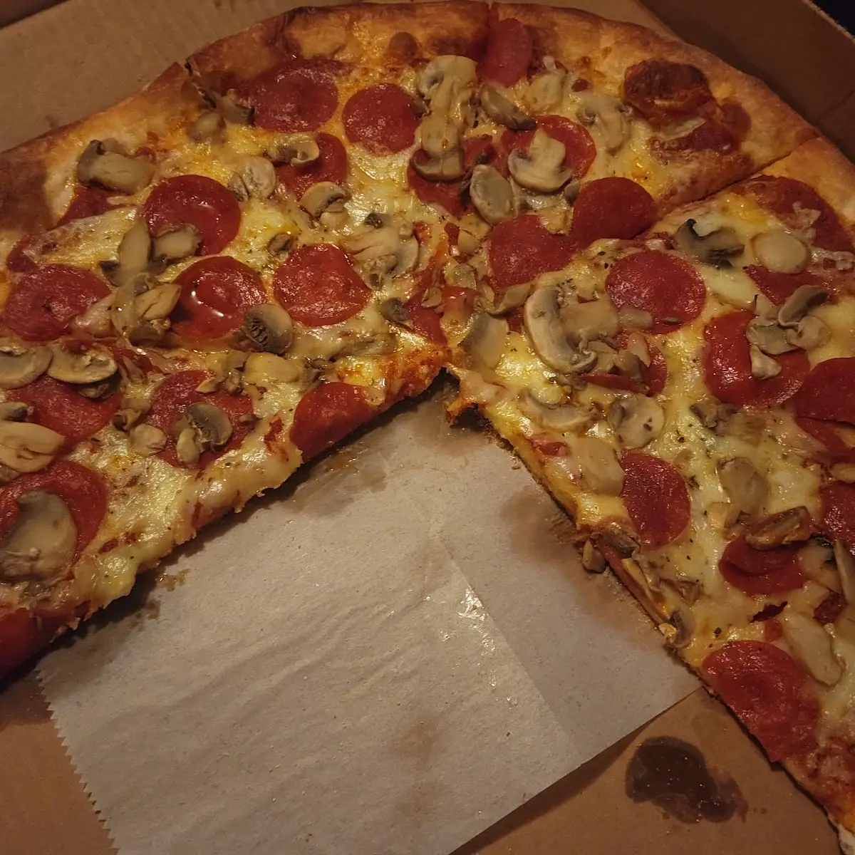 Pepperoni and Mushroom Pizza