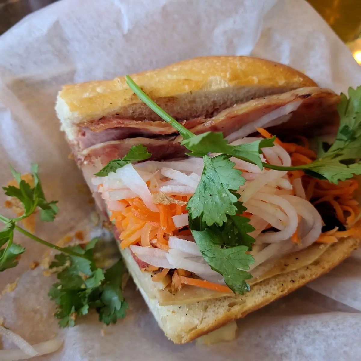 Braised Pork Belly Banh MI
