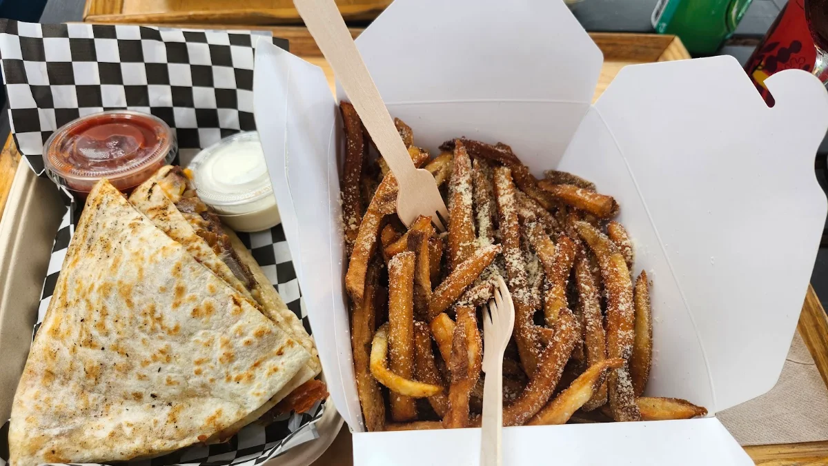 Brisket and Garlic Parm Fries