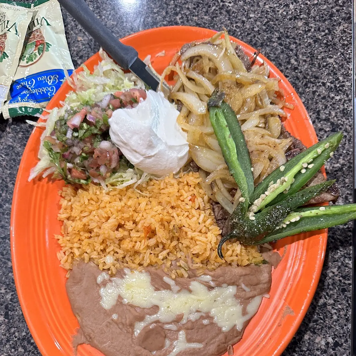 Enchilada Rice and Refried Beans