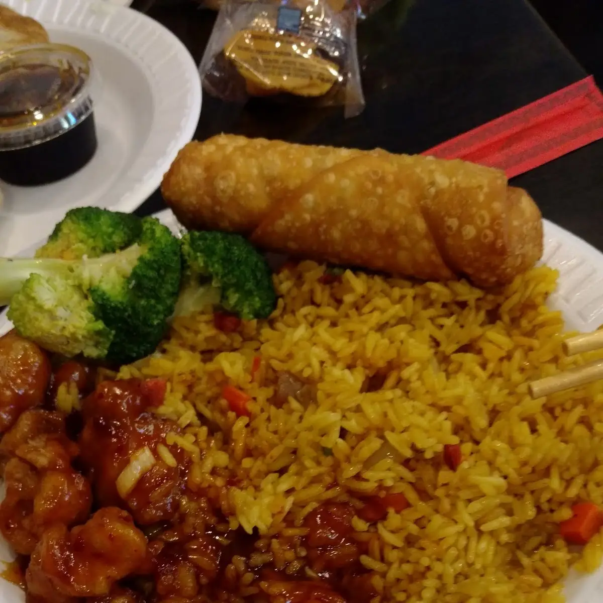 Chicken Rice & Broccoli with Garlic Sauce