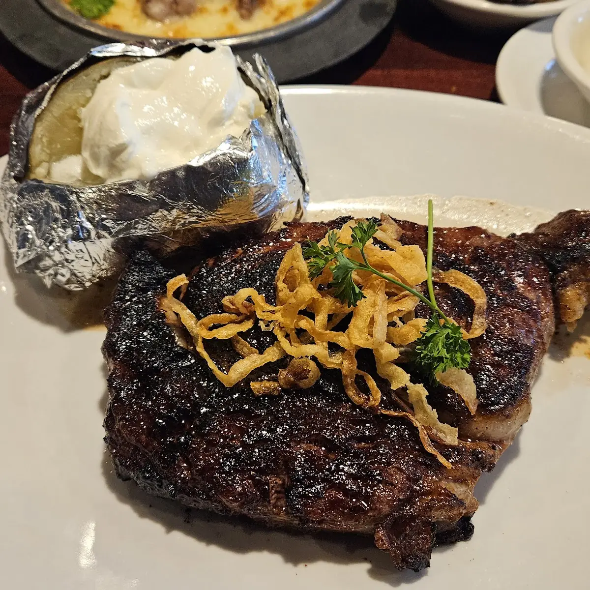 King Filet and Garlic Mashed Potatoes