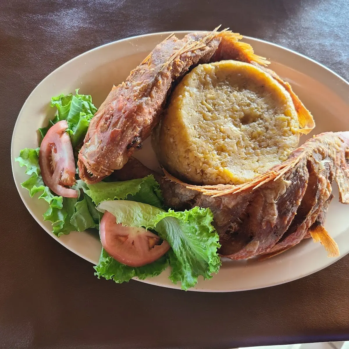 Monte Isleño Mofongo Red Snapper and Pepper Steak Mofongo