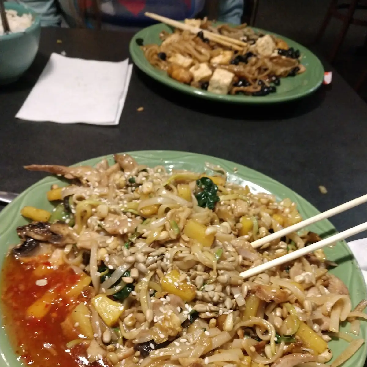 Spinach Pineapple Chicken Pad Thai
