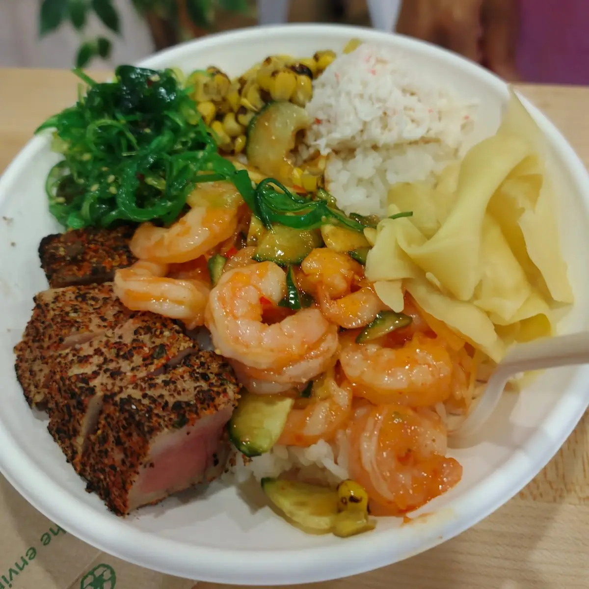 Regular Two Protein Bowl Seared Ahi & Shrimp