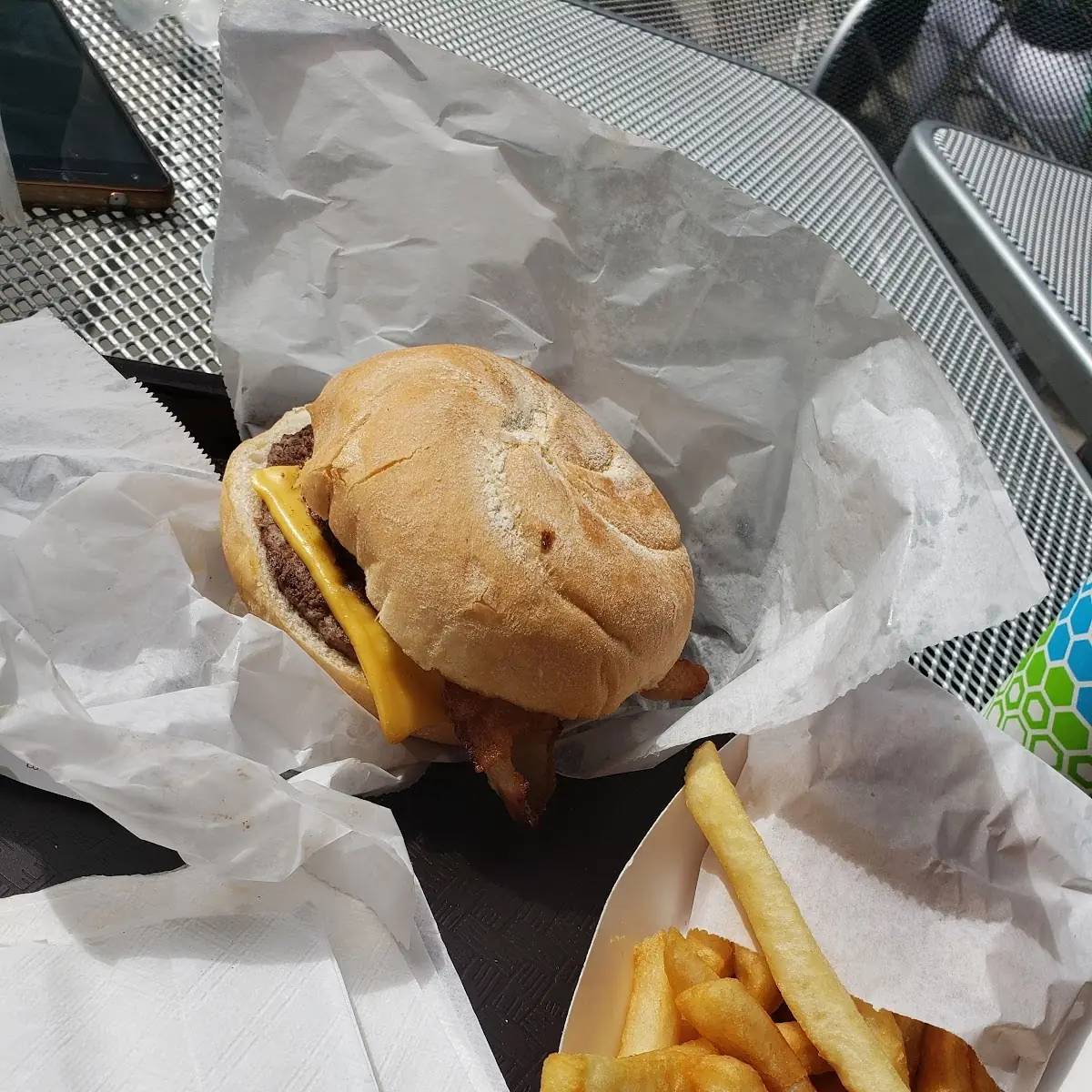 Double Cheeseburger and Fries