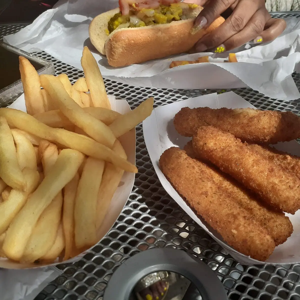 Fries and Mozzarella Sticks
