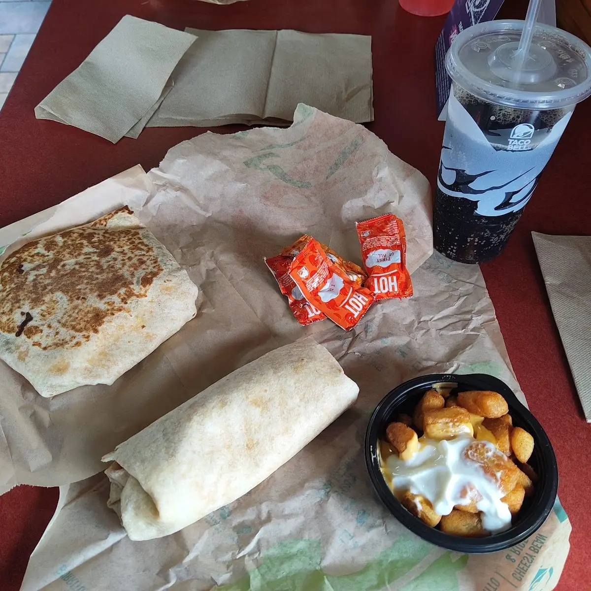 Value Box with 5 Layer Burrito Crunchwrap and Potatoes