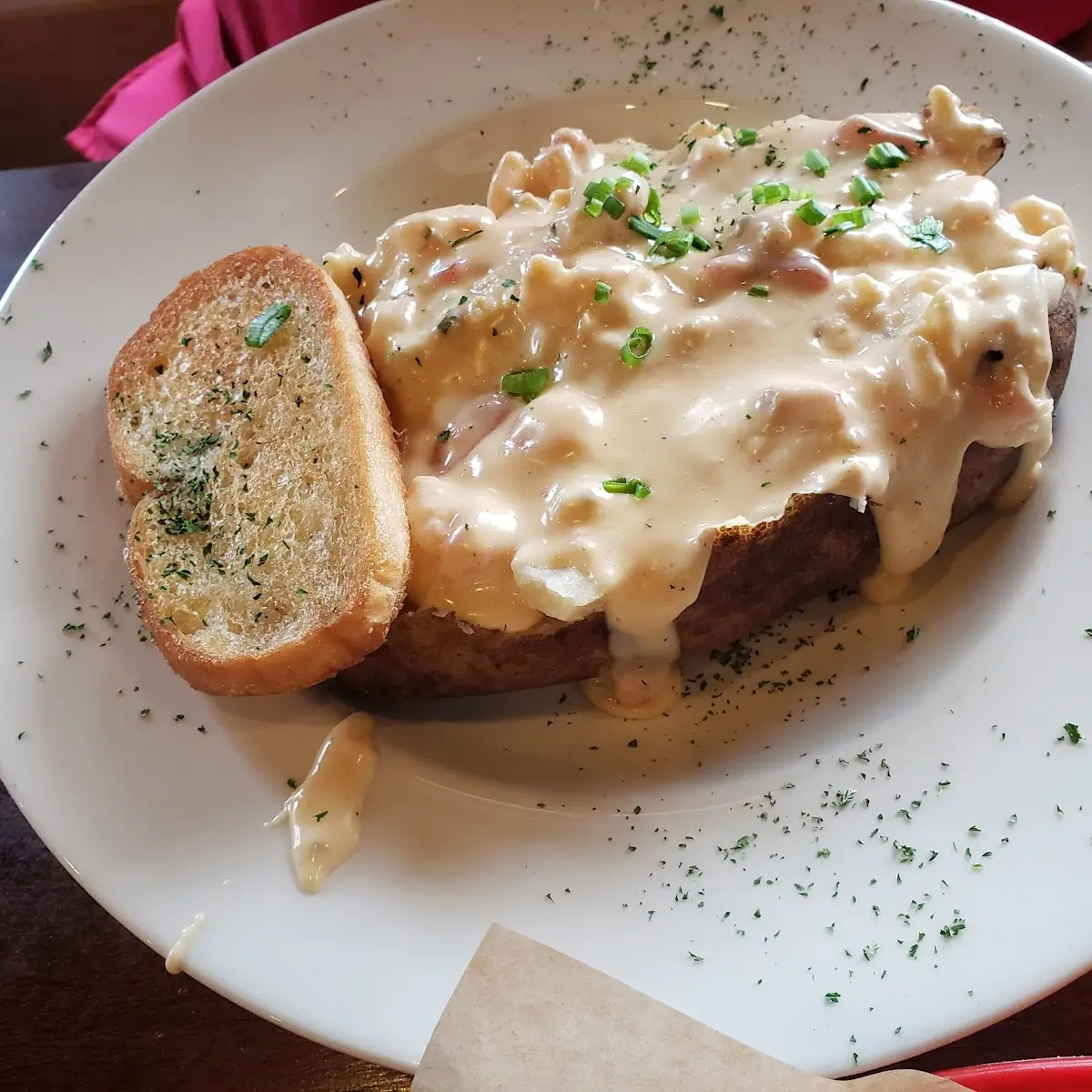 Seafood Stuffed Baked Potato