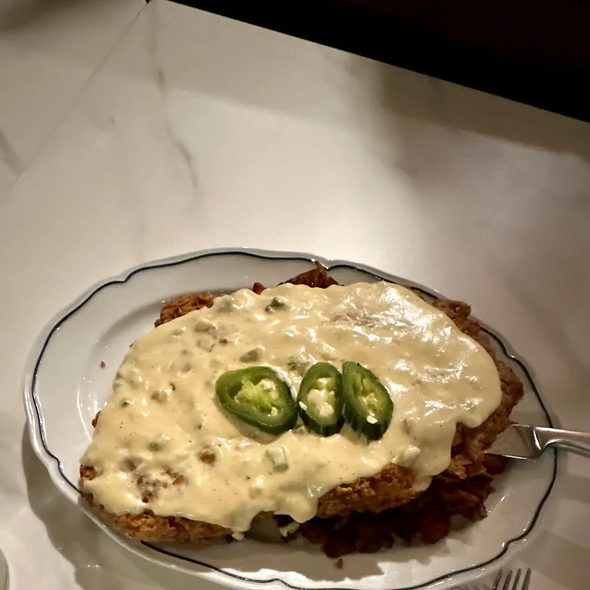 Chicken Fried Steak with Jalapeños