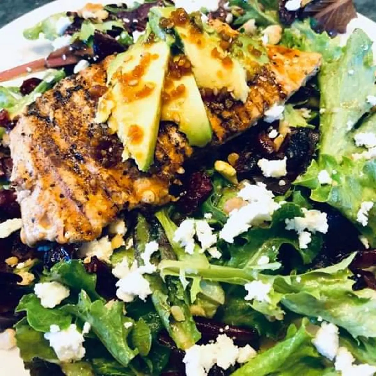 Balsamic Spinach Salad with Blackened Chicken